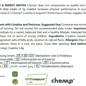 Chemp Creatine Performance Chews 100% Creapure 90serv detail